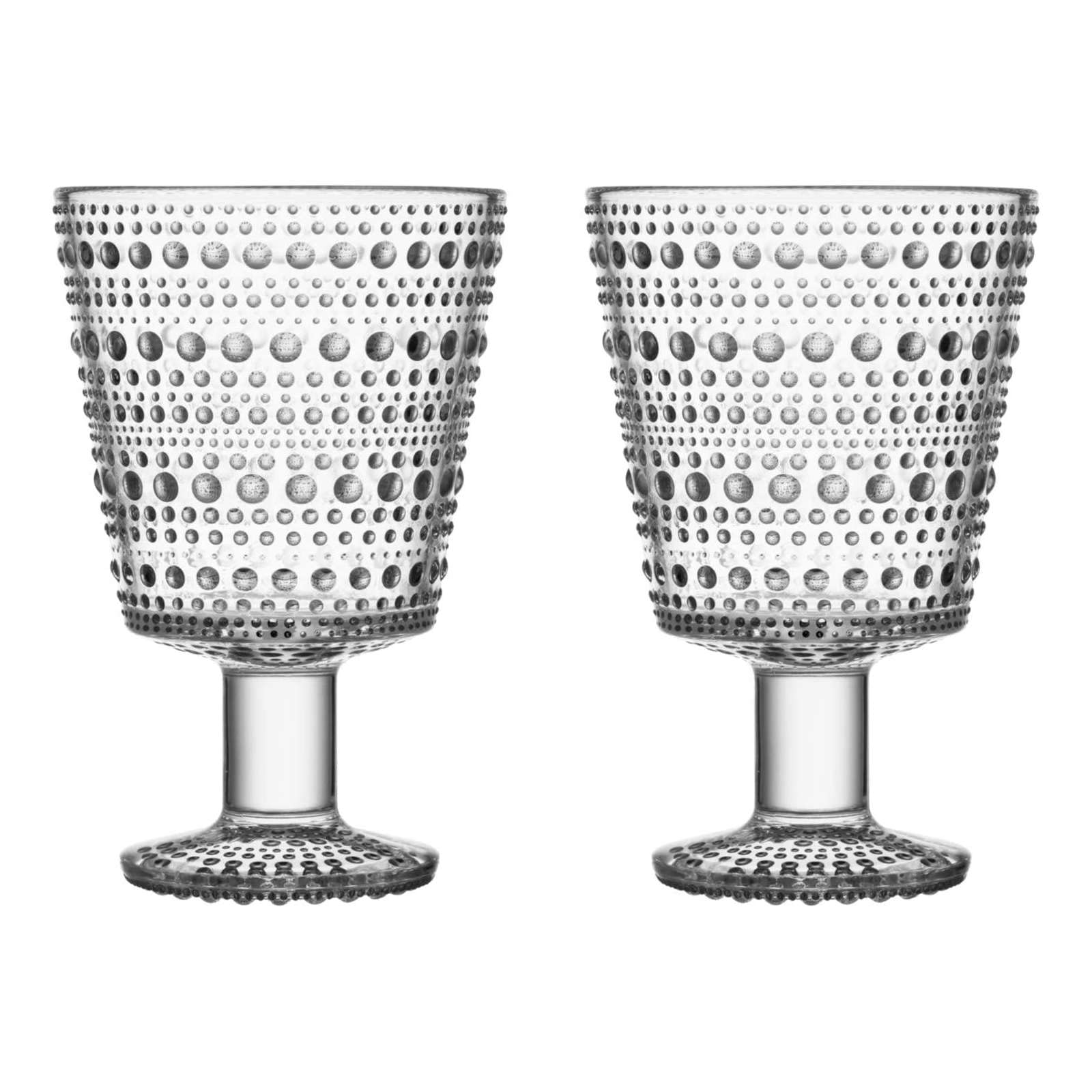 iittala 1051133 Kastehelmi tumbler Universal Glass Pair, Set of 2, Clear, Approx. φ3.3 x H5.1 inches (85 x 130 mm)